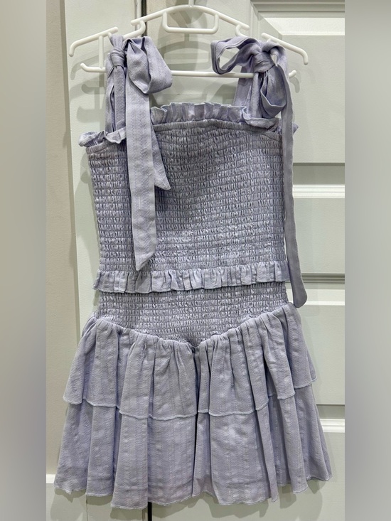 Katie J NYC Other - Girls' Smocked Tie-Shoulder Dress in Light Lavender